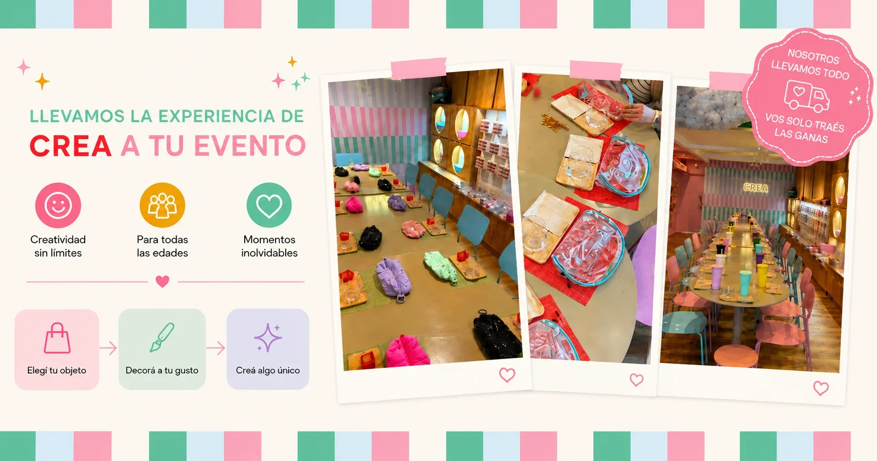 Reservá y Llevamos CREA a tu Casa o Evento!!